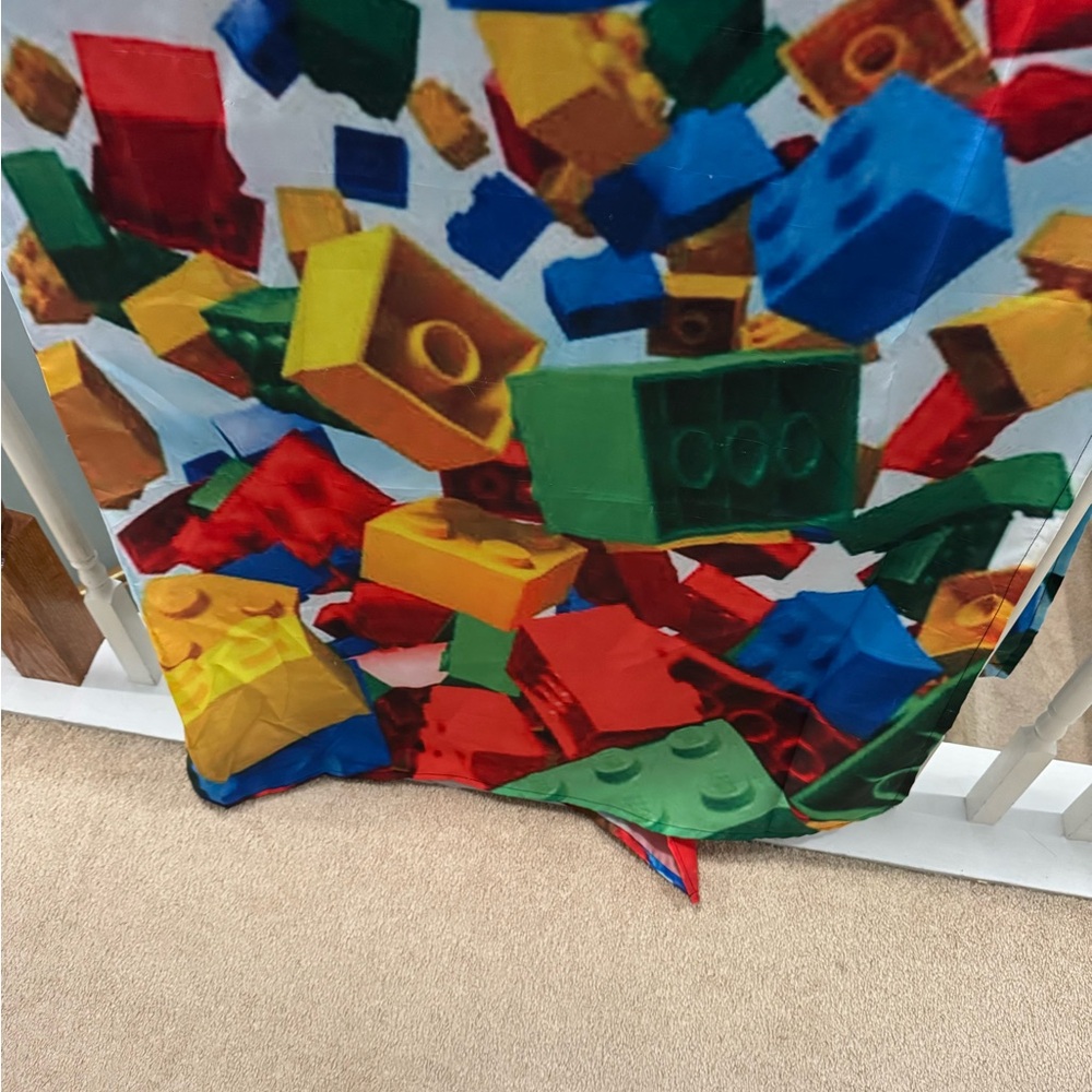 Lego style shower curtain